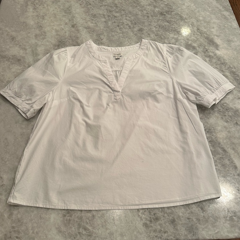 J.Crew Factory Blouse, Size L, White